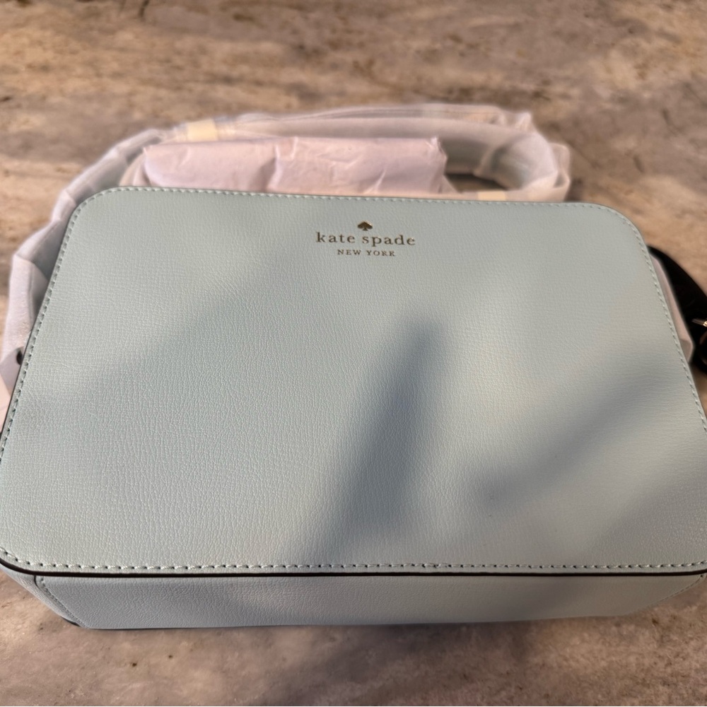 Kate Spade Blue Crossbody Bag with Structured Design